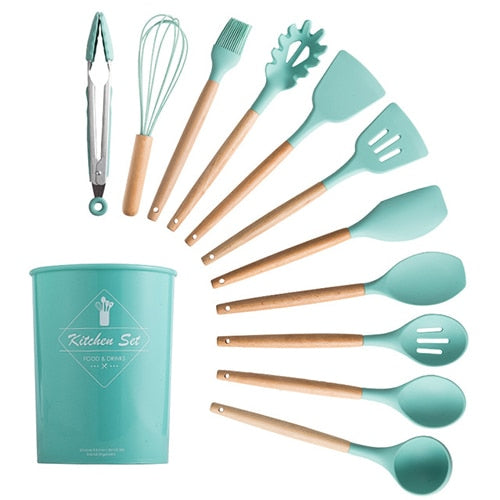 Lisslune | 12-piece Silicone Cookware Set