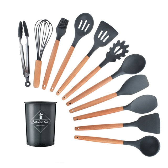 Lisslune | 12-piece Silicone Cookware Set