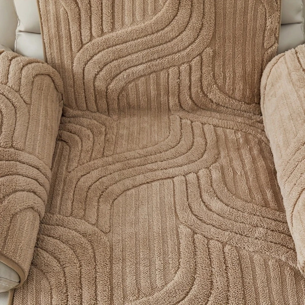 Lisslune | Silven Plush Thickened Anti-Slip Recliner Sofa Cover