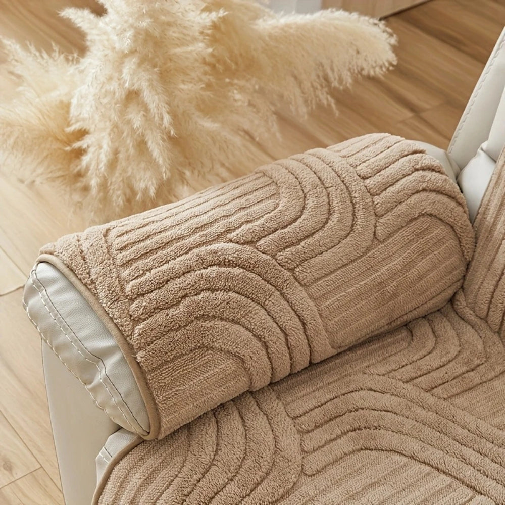 Lisslune | Silven Plush Thickened Anti-Slip Recliner Sofa Cover