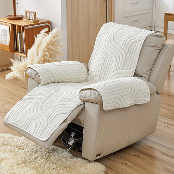 Lisslune | Silven Plush Thickened Anti-Slip Recliner Sofa Cover