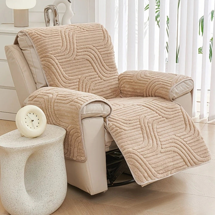 Lisslune | Silven Plush Thickened Anti-Slip Recliner Sofa Cover