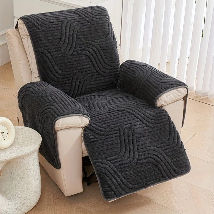 Lisslune | Silven Plush Thickened Anti-Slip Recliner Sofa Cover