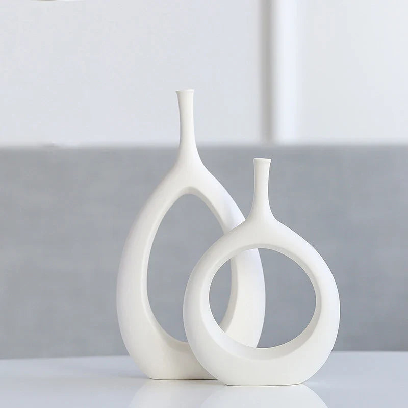 Lisslune | BloomEase | Ceramic Floral Splendor Vase | Stylish Home Décor | Bring the Nature Inside