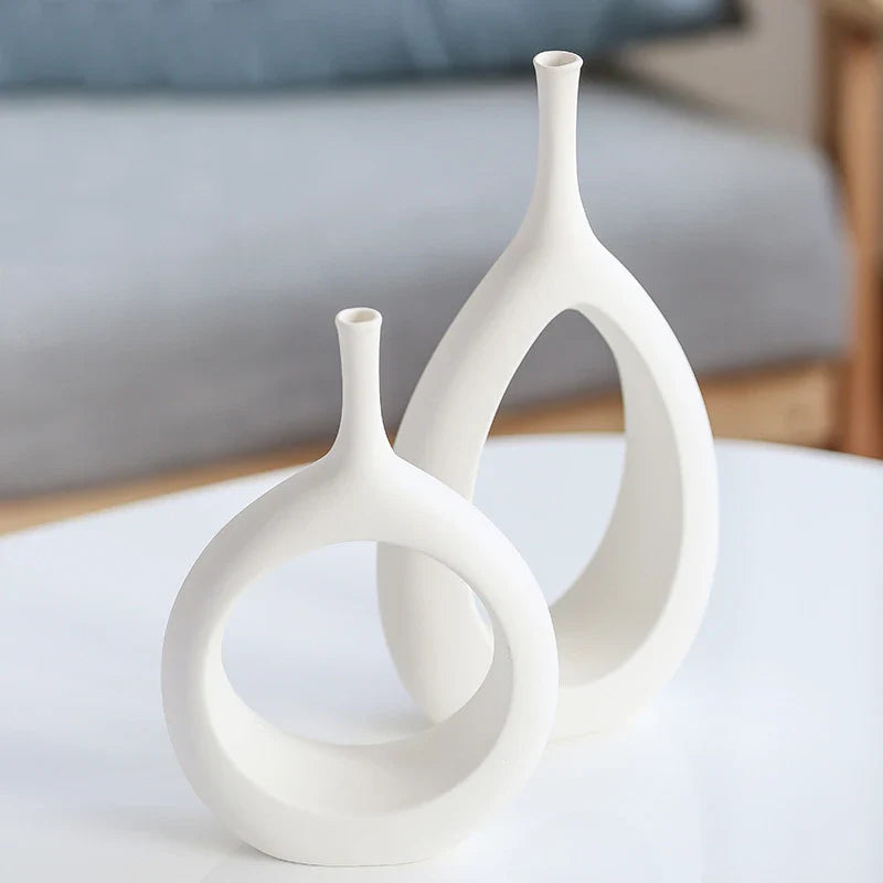 Lisslune | BloomEase | Ceramic Floral Splendor Vase | Stylish Home Décor | Bring the Nature Inside
