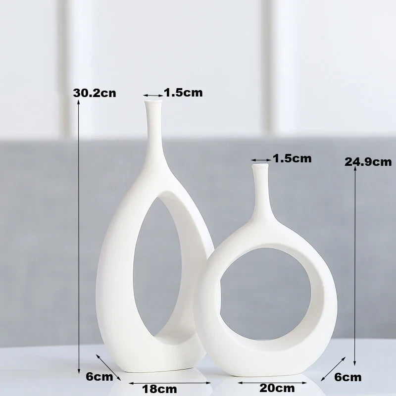 Lisslune | BloomEase | Ceramic Floral Splendor Vase | Stylish Home Décor | Bring the Nature Inside