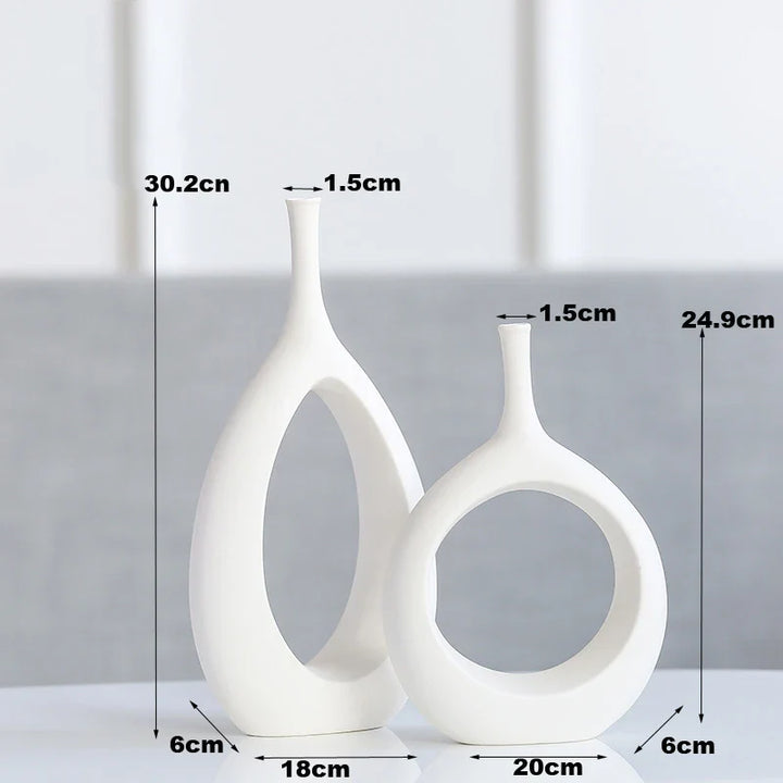 Lisslune | BloomEase | Ceramic Floral Splendor Vase | Stylish Home Décor | Bring the Nature Inside