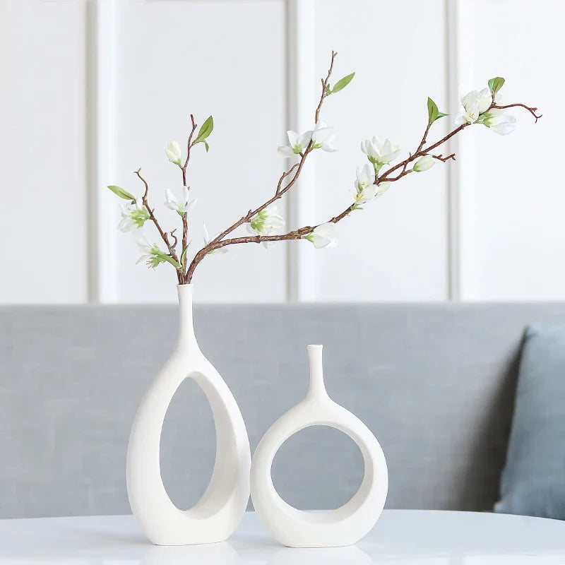 Lisslune | BloomEase | Ceramic Floral Splendor Vase | Stylish Home Décor | Bring the Nature Inside