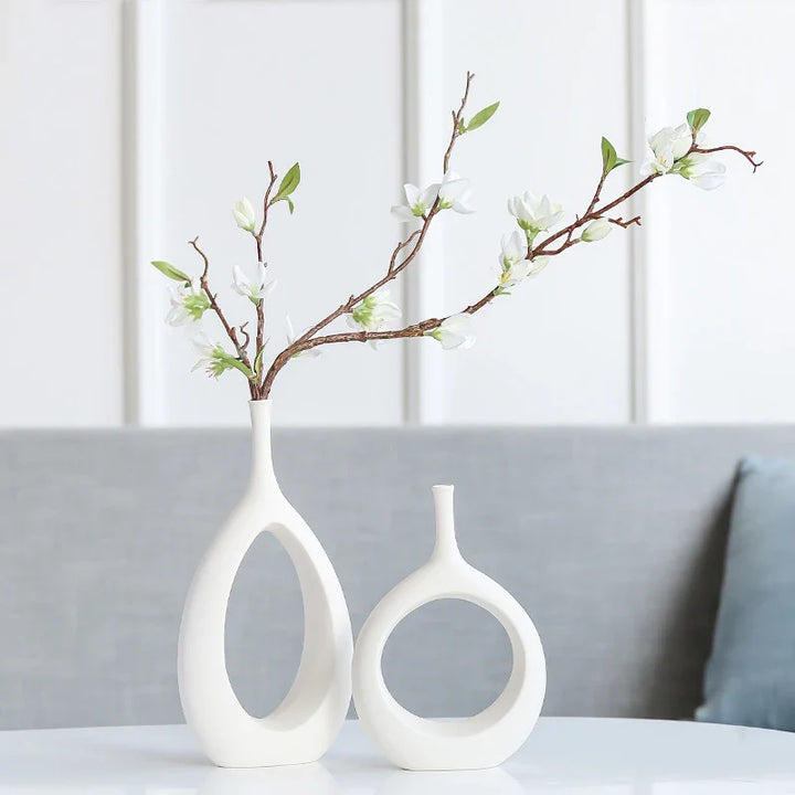 Lisslune | BloomEase | Ceramic Floral Splendor Vase | Stylish Home Décor | Bring the Nature Inside