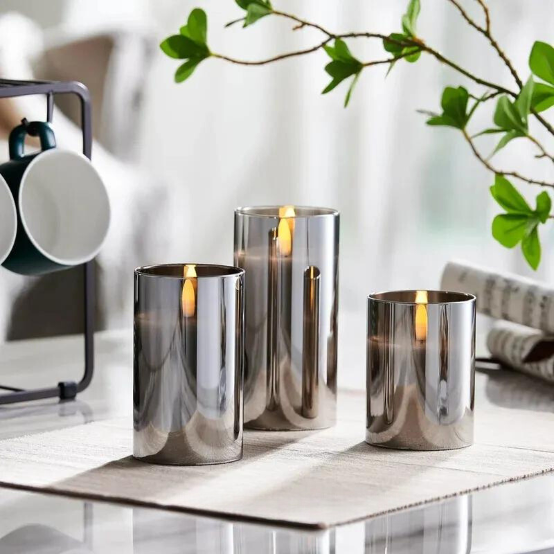 Lisslune | AmberLys Scented Candle in Glass | 1 + 2 FREE