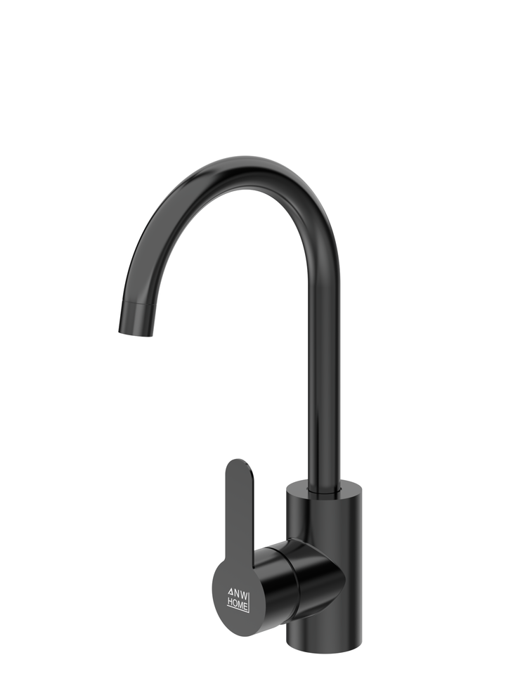 Lisslune | Kitchen faucet ANW HOME brushed steel color black HF-03B