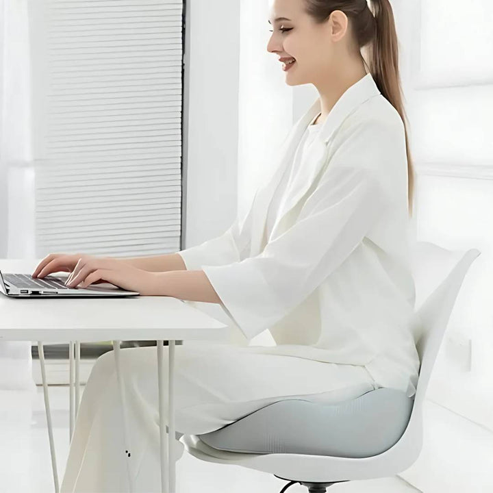 Lisslune | SitSmart Adjustable Memory Foam Seat Cushion | Tailbone Relief & Posture Support for Office, Car, and Dining Chairs