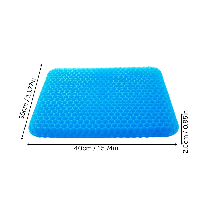 Lisslune | Cooling Gel Seat Cushion | Breathable, Flexible & Pain Relief for Office Chairs, Cars, and Home Use