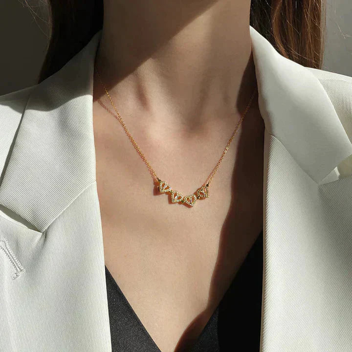 Lisslune | Magnetic Leaf & Heart Necklace