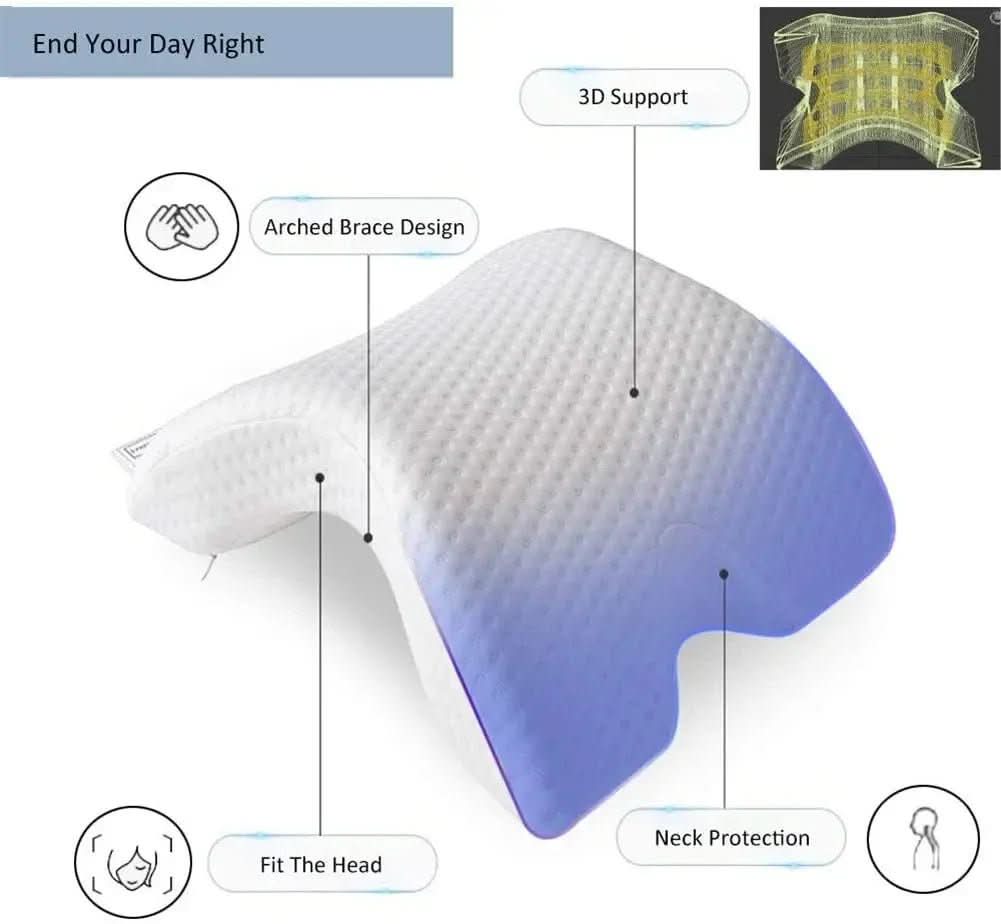 Lisslune | Orthopedic U-shaped Memory Foam Pillow for Neck & Arm Support
