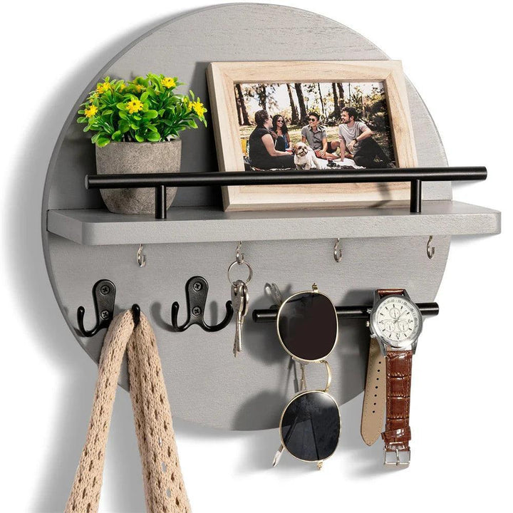 Lisslune | EcoKey Wall Shelf – Sustainable Wood Key Holder for Hall & Living Room