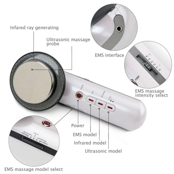 Lisslune | SlimShape – 3-in-1 Cellulite & Fat Burner with EMS, Ultrasound & Infrared Light