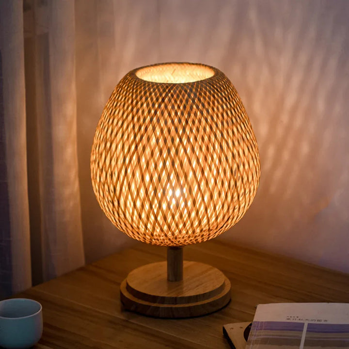 Lisslune | Rattan lamp - Stepless dimmable basket lamp for bedroom and living room decoration