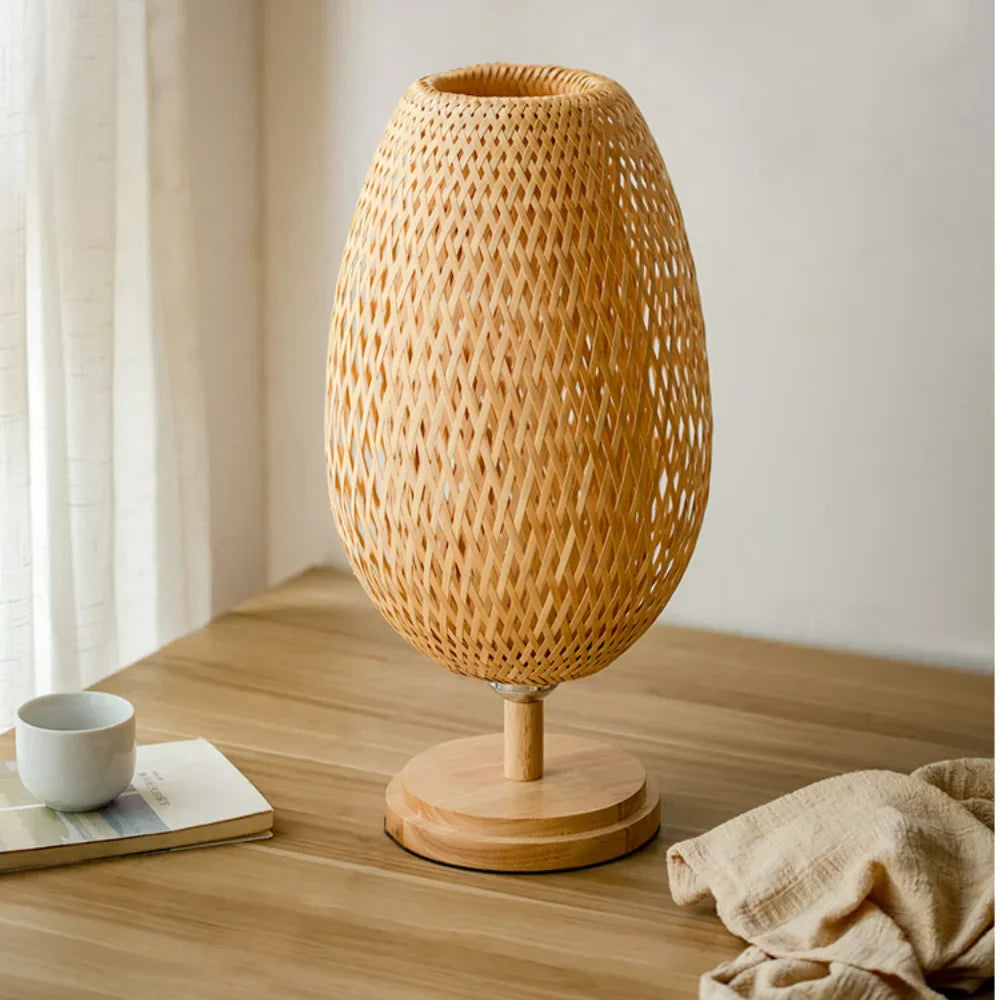 Lisslune | Rattan lamp - Stepless dimmable basket lamp for bedroom and living room decoration