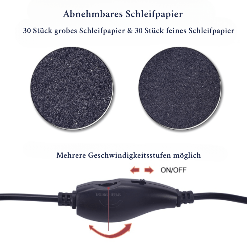 Lisslune | Electric Pedicure File for Gentle & Effective Foot Care