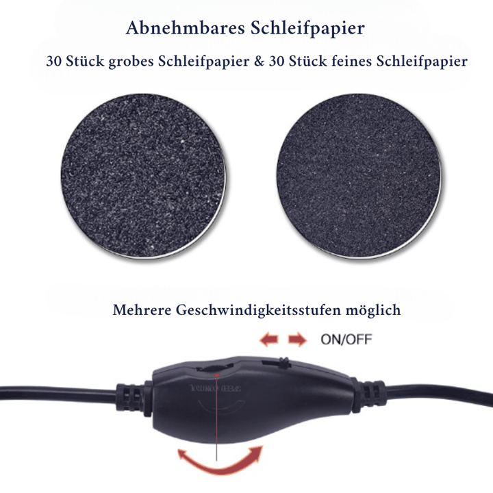 Lisslune | Electric Pedicure File for Gentle & Effective Foot Care