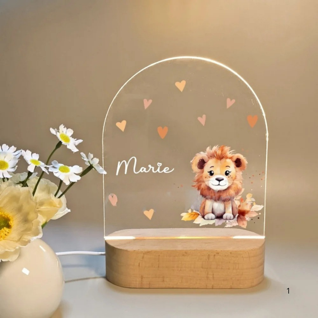 Lisslune | Personal Night Light with Name – Soft Warm LED Lighting for Children