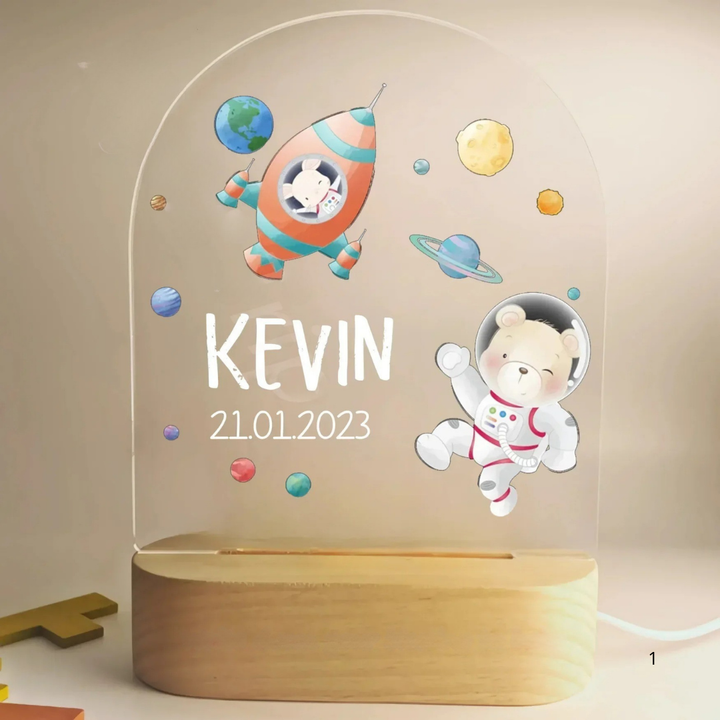Lisslune | Personal Night Light with Name – Soft Warm LED Lighting for Children