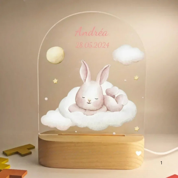 Lisslune | Personal Night Light with Name – Soft Warm LED Lighting for Children