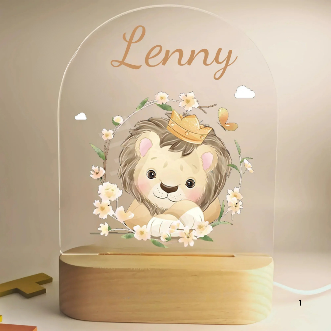 Lisslune | Personal Night Light with Name – Soft Warm LED Lighting for Children