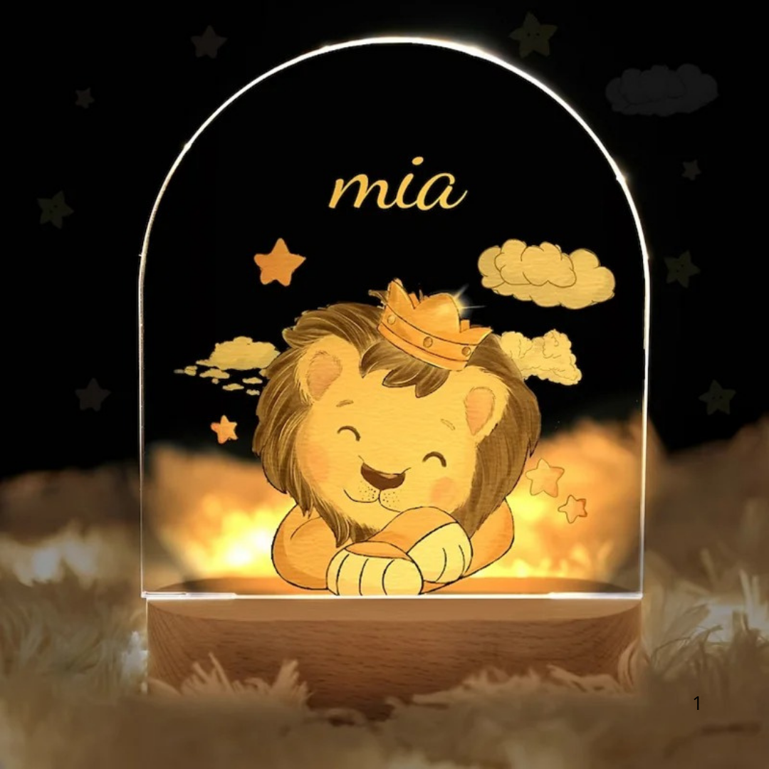 Lisslune | Personal Night Light with Name – Soft Warm LED Lighting for Children