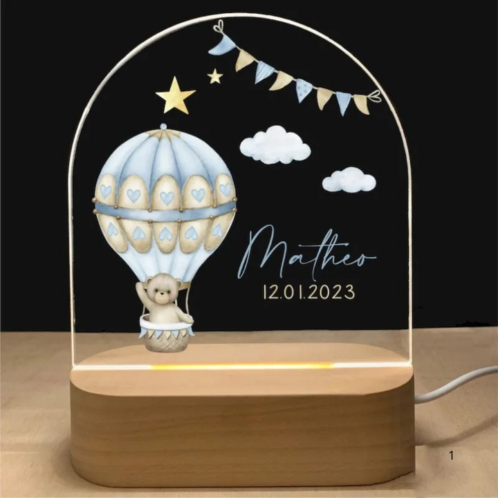 Lisslune | Personal Night Light with Name – Soft Warm LED Lighting for Children