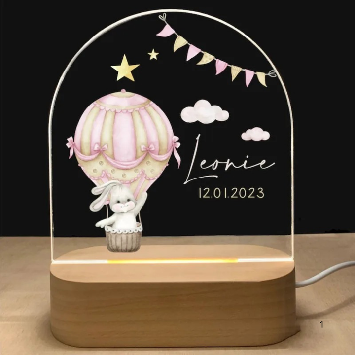 Lisslune | Personal Night Light with Name – Soft Warm LED Lighting for Children