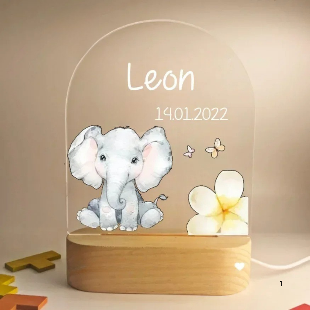 Lisslune | Personal Night Light with Name – Soft Warm LED Lighting for Children