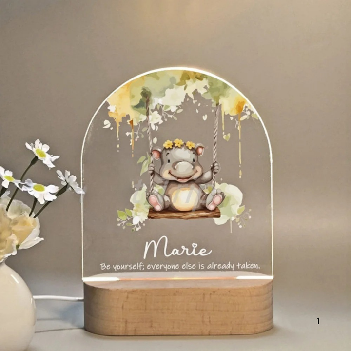 Lisslune | Personal Night Light with Name – Soft Warm LED Lighting for Children