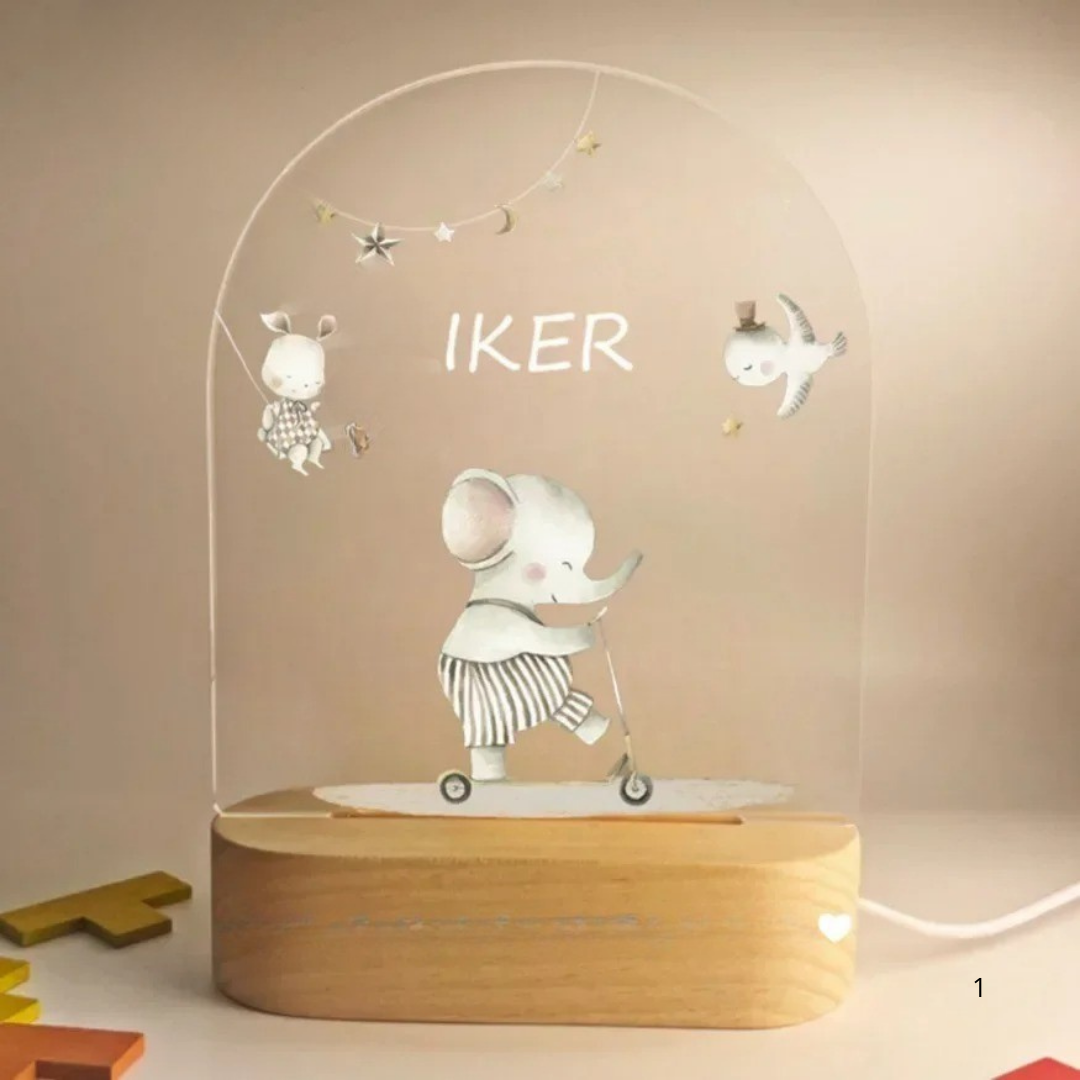 Lisslune | Personal Night Light with Name – Soft Warm LED Lighting for Children