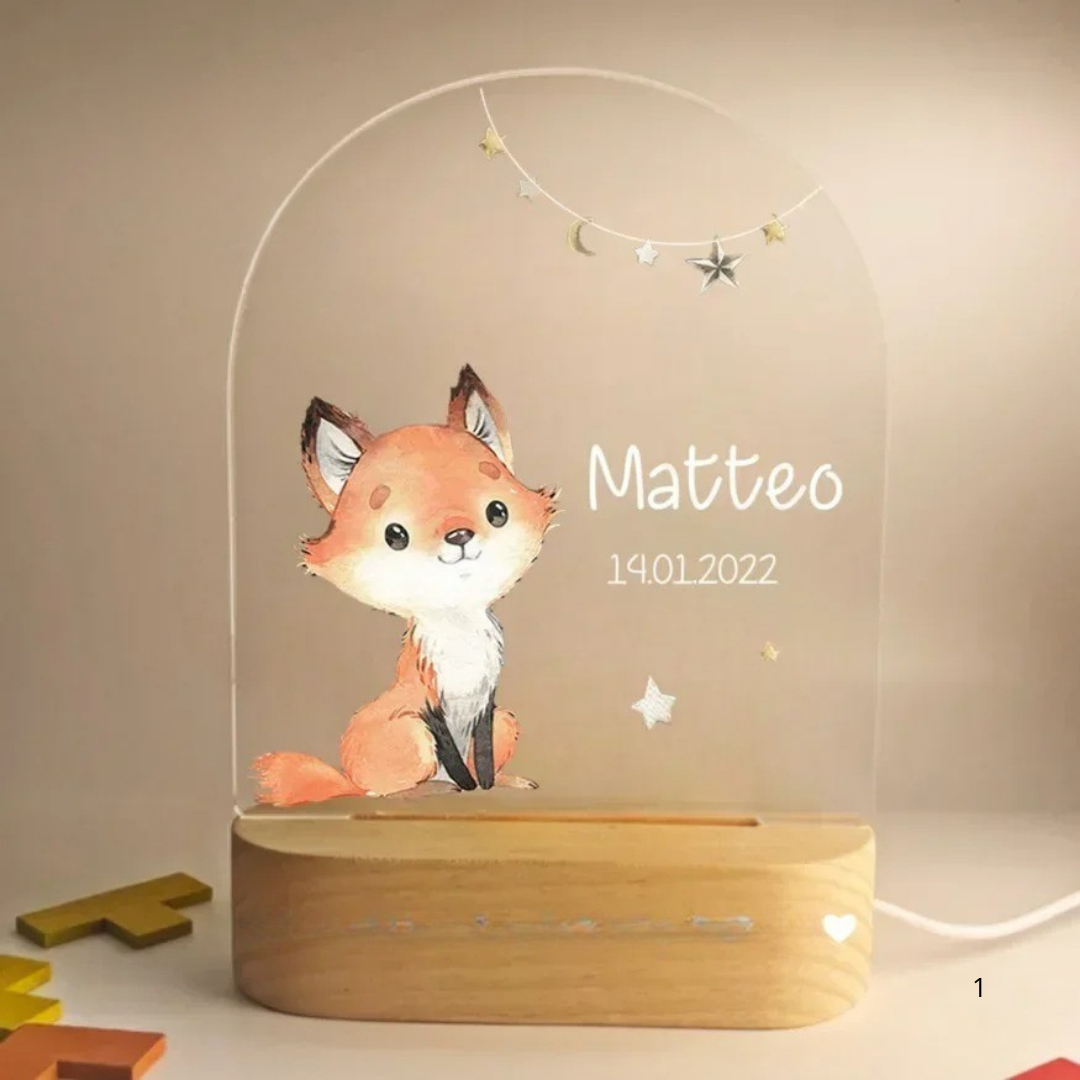 Lisslune | Personal Night Light with Name – Soft Warm LED Lighting for Children