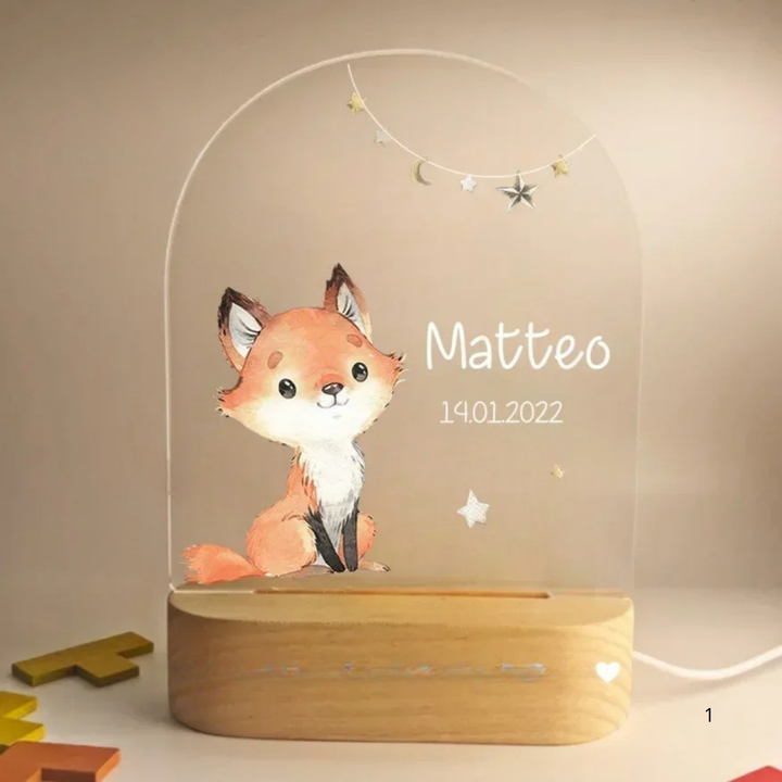 Lisslune | Personal Night Light with Name – Soft Warm LED Lighting for Children