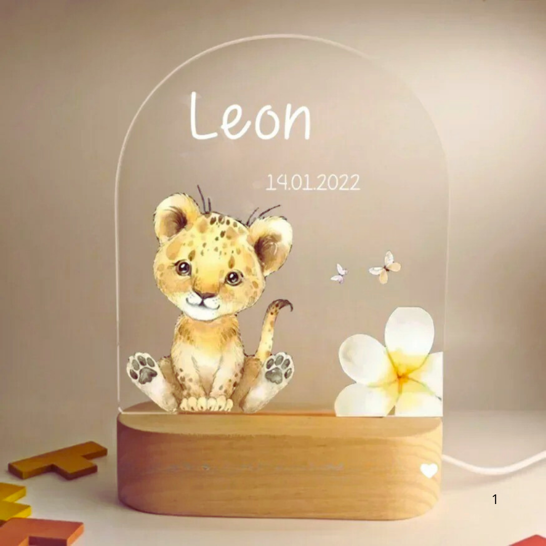 Lisslune | Personal Night Light with Name – Soft Warm LED Lighting for Children