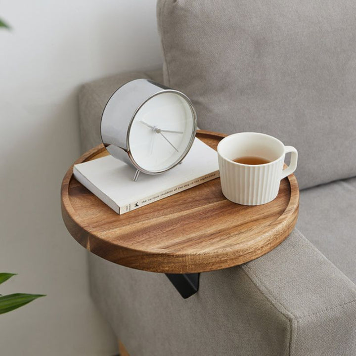 Lisslune | Nero – Adjustable Wooden Sofa Armrest Tray | Modern Sofa Arm Table