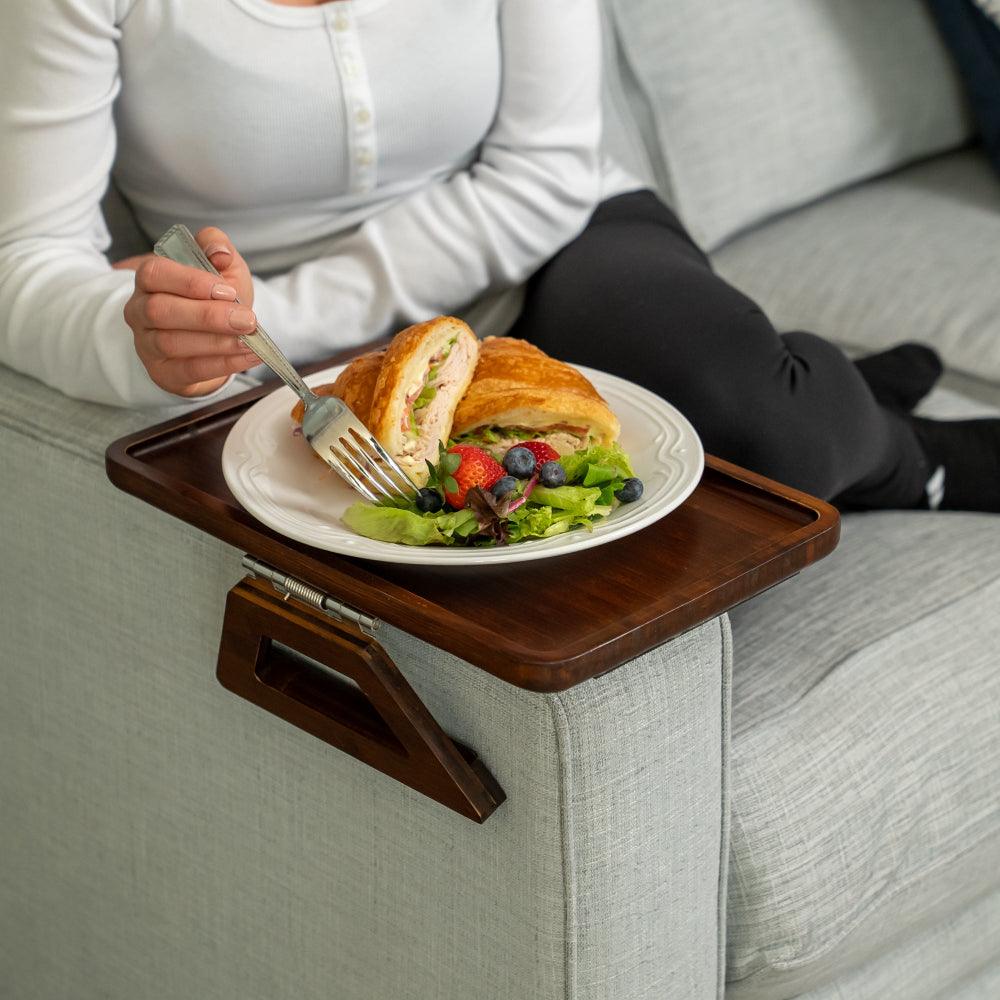 Lisslune | SofaMate – Adjustable Sofa Arm Tray Table for Drinks, Snacks & Remote Control Storage