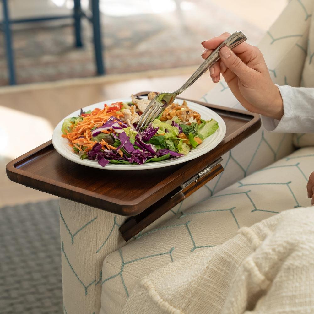 Lisslune | SofaMate – Adjustable Sofa Arm Tray Table for Drinks, Snacks & Remote Control Storage
