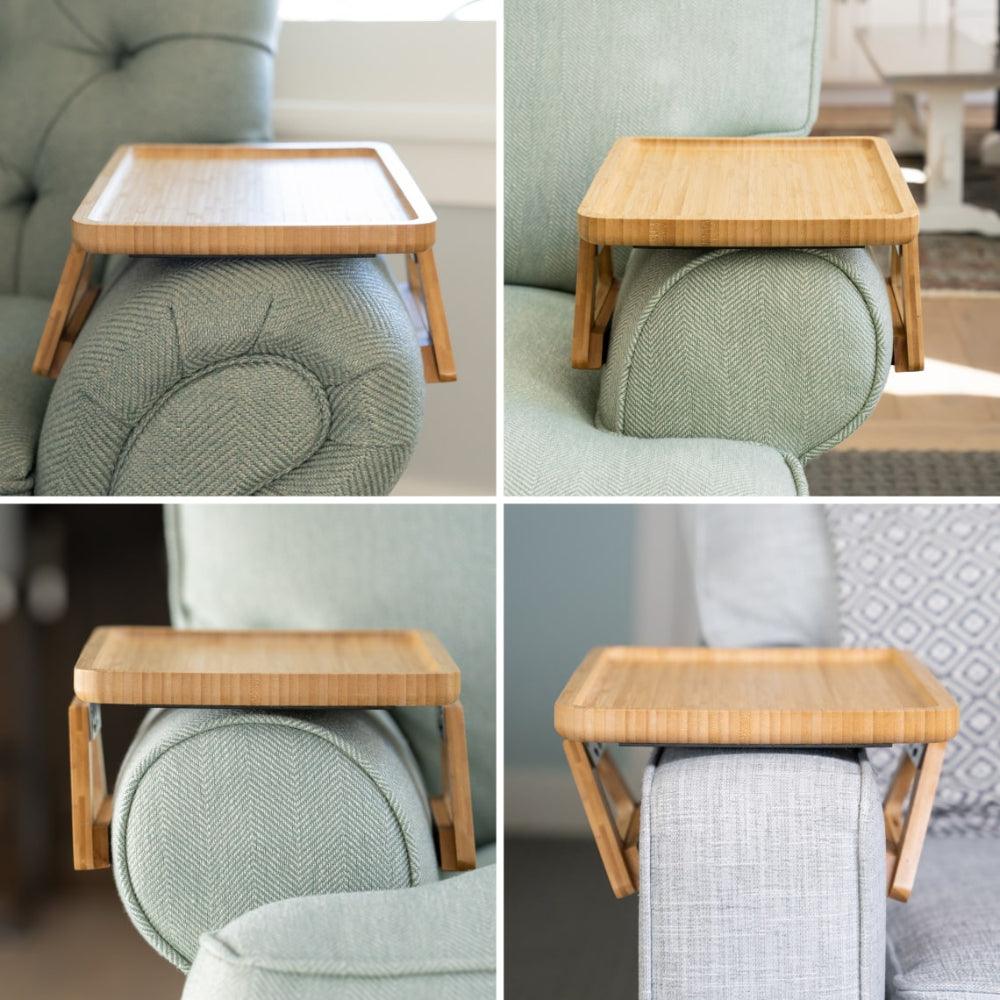 Lisslune | SofaMate – Adjustable Sofa Arm Tray Table for Drinks, Snacks & Remote Control Storage