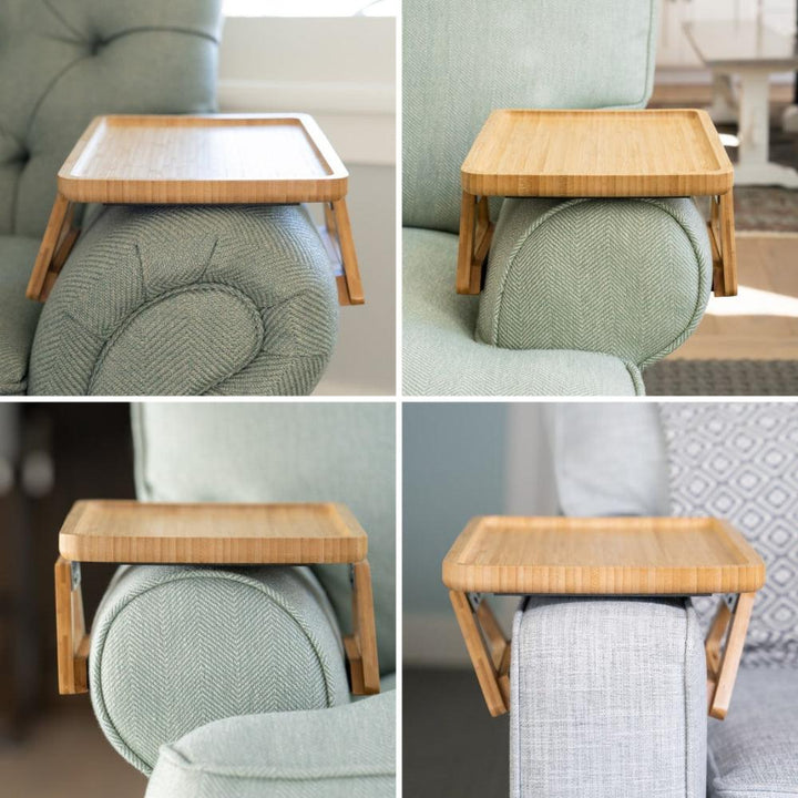 Lisslune | SofaMate – Adjustable Sofa Arm Tray Table for Drinks, Snacks & Remote Control Storage