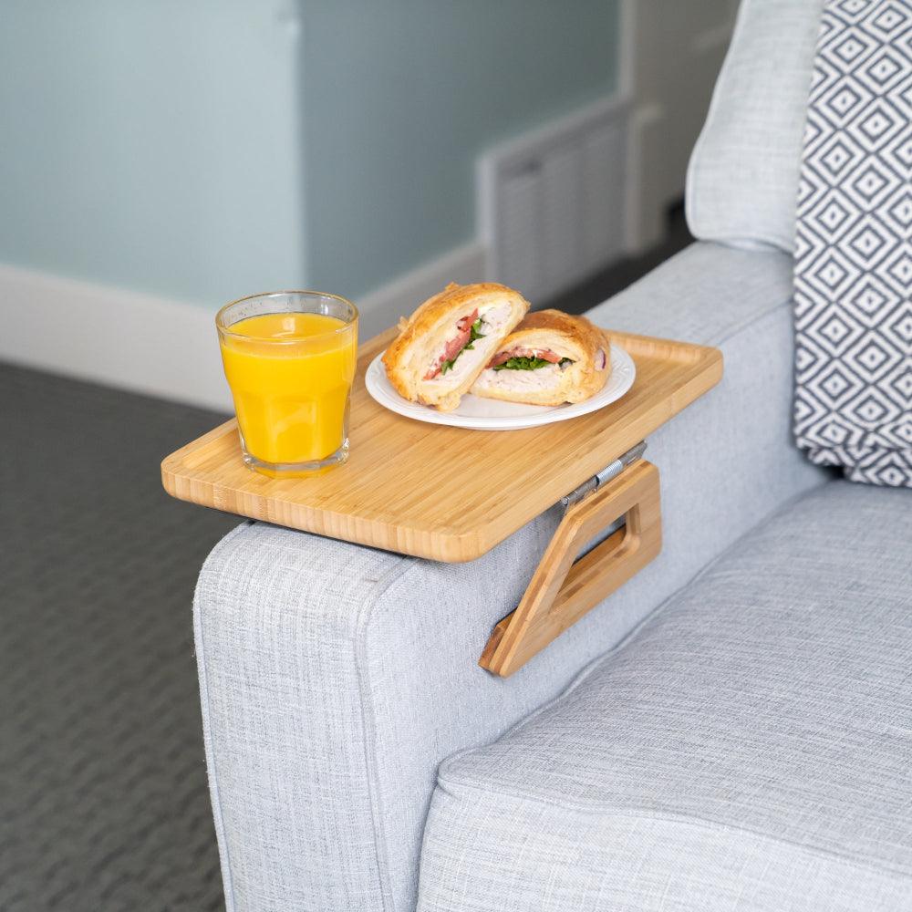 Lisslune | SofaMate – Adjustable Sofa Arm Tray Table for Drinks, Snacks & Remote Control Storage