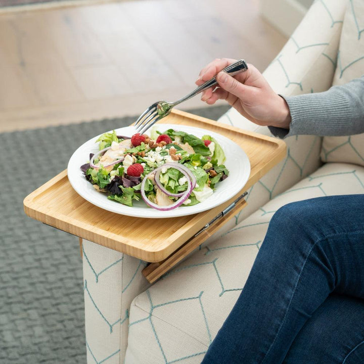 Lisslune | SofaMate – Adjustable Sofa Arm Tray Table for Drinks, Snacks & Remote Control Storage