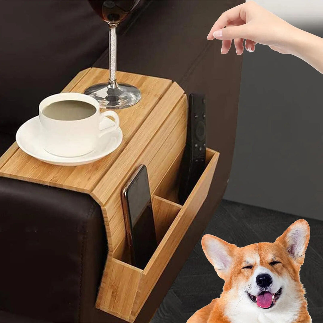 Lisslune | Sofa Side Foldable Cup Holder Tray Organizer