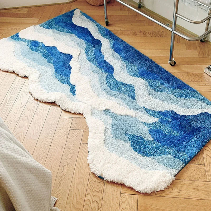 Lisslune | Soft Surf Anti-Slip Plush Wave Rug