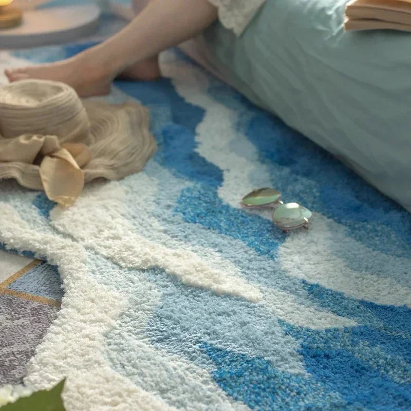 Lisslune | Soft Surf Anti-Slip Plush Wave Rug