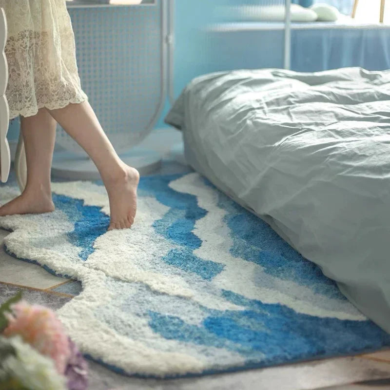 Lisslune | Soft Surf Anti-Slip Plush Wave Rug