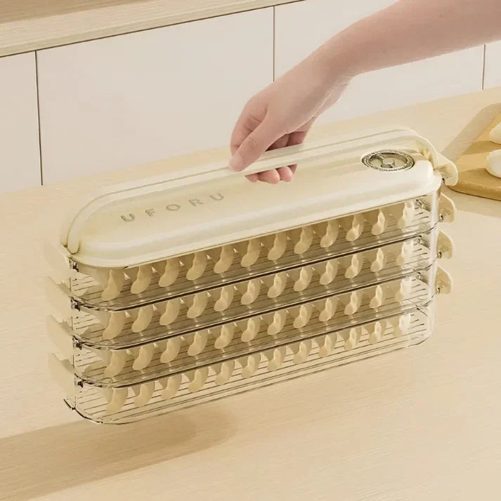 Lisslune | Stackable Freshness Containers With Freshness Valve - Storage Solutions For Food in the Refrigerator - 4 Piece Set